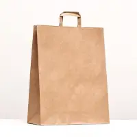 Пакет крафт без печати, плоская ручка 35&times;15&times;45 см