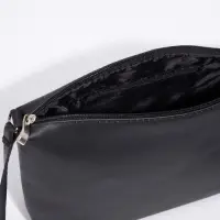 Сумка женская кросс-боди на молнии, 25&times;8&times;19 см, чёрная