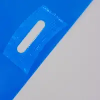 Пакет полиэтиленовый с вырубной ручкой, синий 40&times;50 См, 60 мкм
