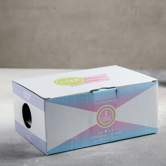 Чайная пара керамическая «Листочек», 3 предмета: чашка 320 мл, блюдце 25,5×16 см, ложка, цвет розовый Чайная пара керамическая «Листочек», 3 предмета: чашка 320 мл, блюдце 25,5×16 см, ложка, цвет розовый