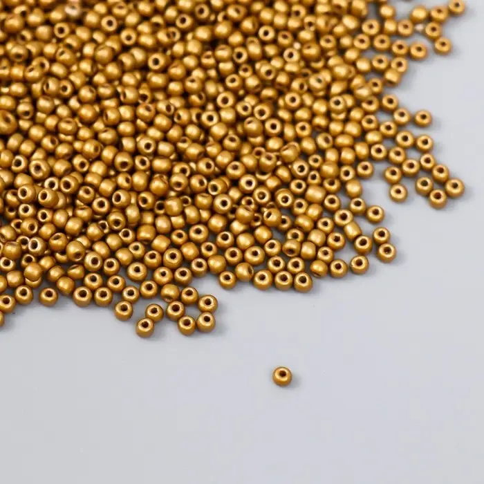 Бисер стекло 12/0  Бисер стекло 12/0 "Золотой" 15 гр МИКС