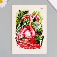Переводная тату на тело цветная &laquo;Фламинго&raquo;, 26.1&times;14.6 см