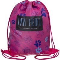 Сумка для сменной обуви цветная, ткань, дизайн СДС-3, ЛАПКИ