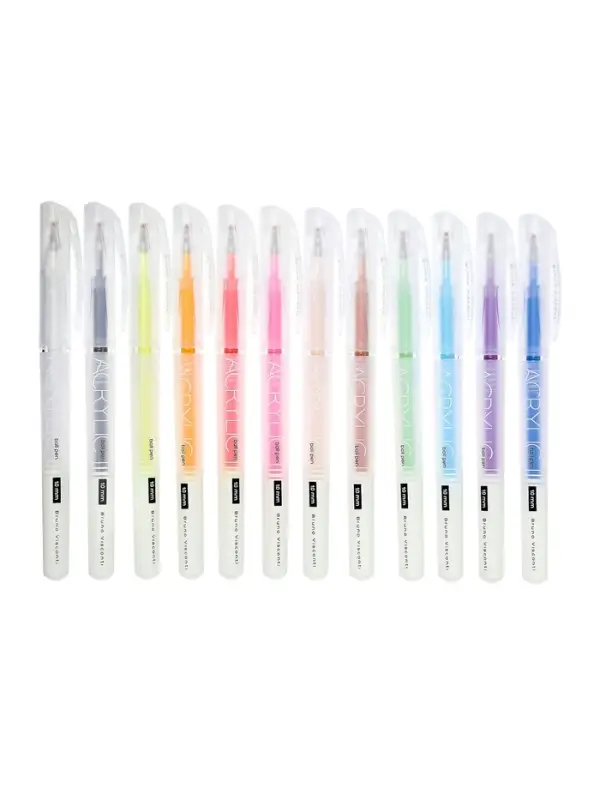 Набор акриловых ручек 12 цветов, 1.0 мм