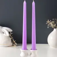 Набор свечей античных 25 см, 2 шт., 58 г, 7 ч, лаванда