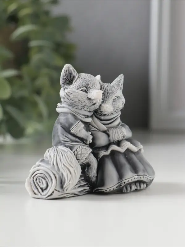 Сувенир "Лисы влюбленная парочка", 6,5см