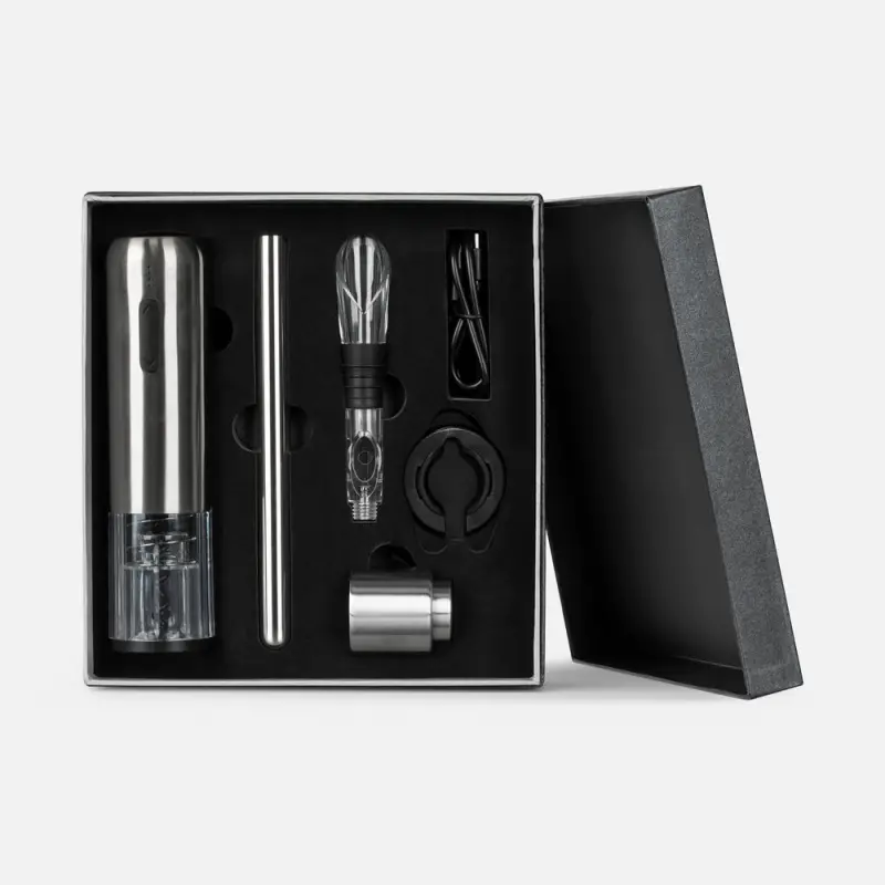 Винный набор Veritas, черный с серебристым Винный набор Veritas, черный с серебристым