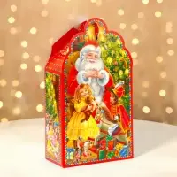 Подарочная коробка новогодняя Фигурная малая «Сияние праздника» 10.5×5.6×20.5 см