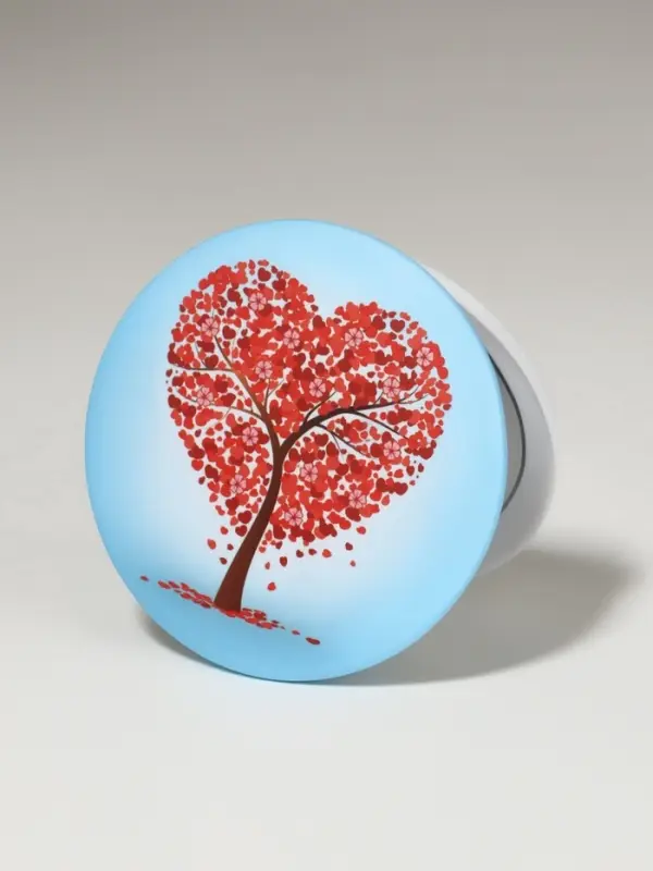 Зеркало складное &laquo;Деревья&raquo;, d=7.5 см, с увеличением х2, голубой/красный