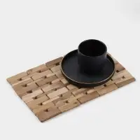 Коврик из тикового дерева, 30&times;20&times;0.7 см