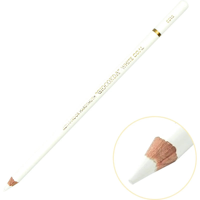Уголь для рисования KOH-I-NOOR GIOCONDA EXTRA HB белый каранд.8812003003KS