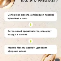 Ароматизатор на панель &laquo;Гравитационные кольца&raquo; золото