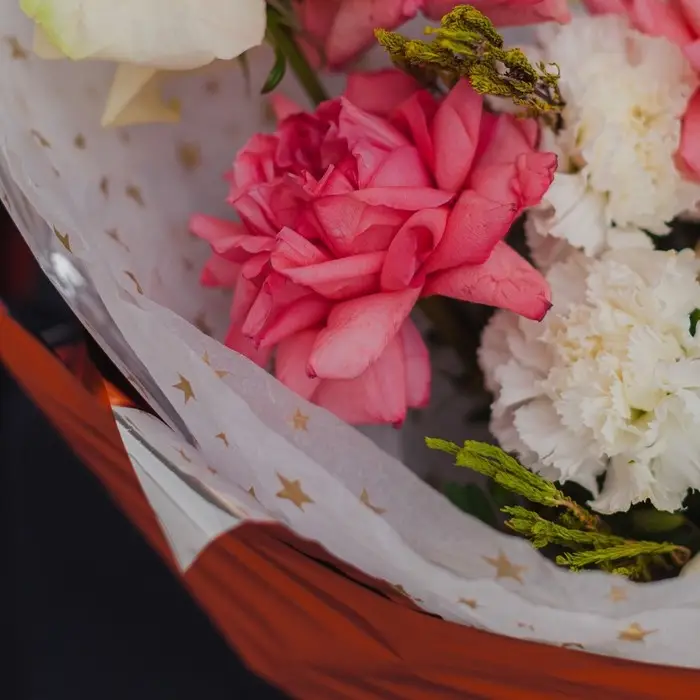 Бумага упаковочная тишью &laquo;Звезды, золото&raquo;, 50 х 70 см