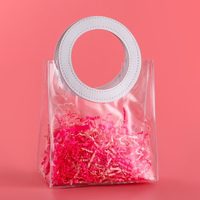 Пакет подарочный из ПВХ, белый, 20 х 18 х 10 см Пакет подарочный из ПВХ, белый, 20 х 18 х 10 см