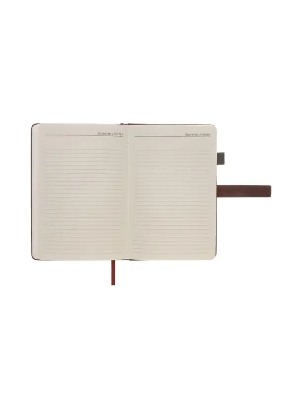 Ежедневник недатированный формат А5, с хлястиком, 80л, линия, пвх, Коричневый Ежедневник недатированный формат А5, с хлястиком, 80л, линия, пвх, Коричневый