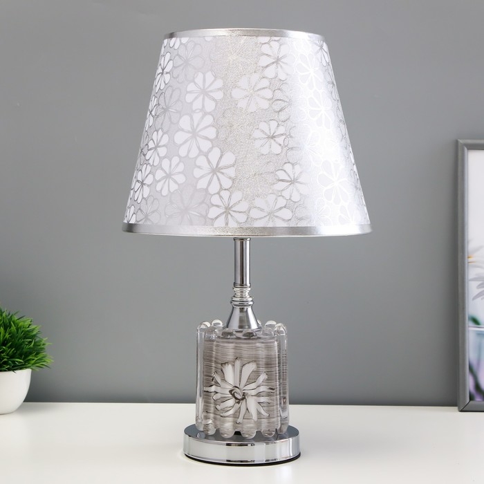 Настольная лампа с подсветкой Настольная лампа с подсветкой "Элоиза" Е27 40Вт хром 25х25х41 см