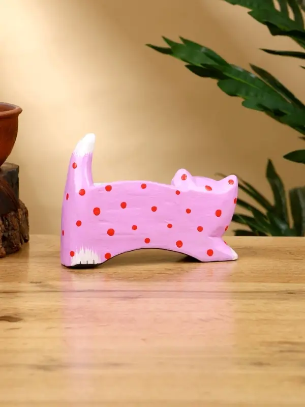 Календарь настольный &laquo;Кошка&raquo;, 14&times;4&times;10 см, дерево, сиреневый