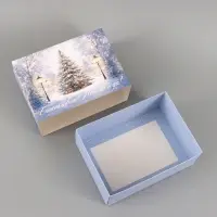 Коробка подарочная самосборная &laquo;Новогодняя елочка&raquo;, 25&times;18&times;10 см
