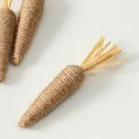 Декор пасхальный "Морковка из джута" набор 3 шт 2,2х2,2х14 см