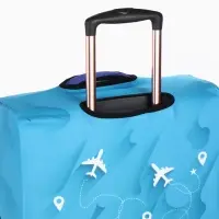 Чехол для чемодана &laquo;Самолеты&raquo;, 28", голубой