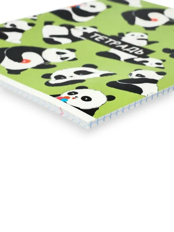 Тетрадь в клетку, 36 л., А5, на скрепке, блок №1 &laquo;Панды&raquo; МИКС