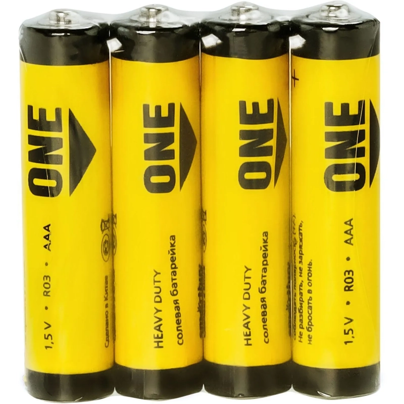 Батарейка Smartbuy AAA солевая&nbsp;ONE&nbsp;R03/4S&nbsp;(60/600)&nbsp;(SOBZ-3A04S-Eco) 4шт