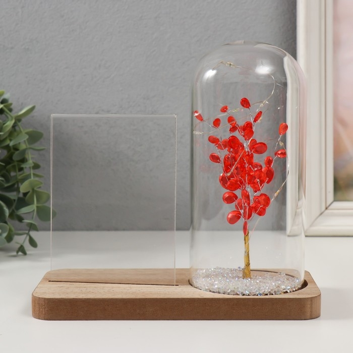 Фоторамка дерево 9х13 см с подсветкой Фоторамка дерево 9х13 см с подсветкой "Красное деревце" от батареек 2хLR1130 19х9х18,5 см