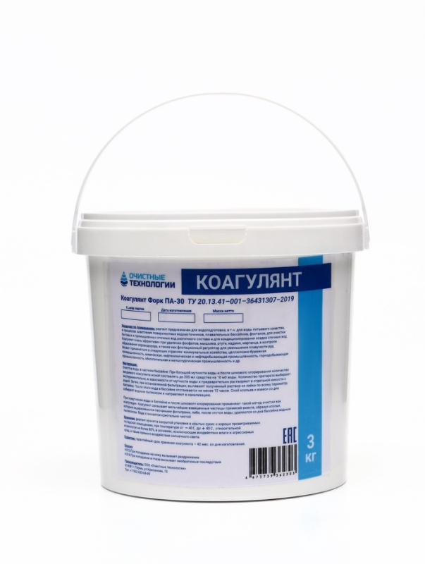 Средство для бассейна Коагулянт Средство для бассейна Коагулянт "Очистные технологии", порошок, ведро 3 кг