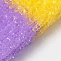 Мочалка для тела Доляна &laquo;Трёхцветная&raquo;, 12&times;45 см, МИКС
