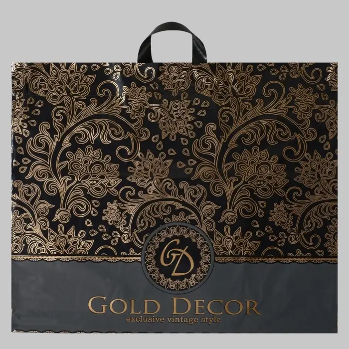 Пакет &laquo;Голд декор&raquo;, полиэтиленовый с петлевой ручкой, 60&times;50 см, 70 мкм