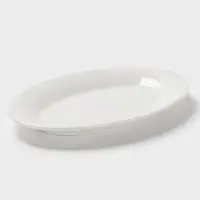 Блюдо сервировочное Доляна White Label, 32.8&times;20&times;2.5 см, фарфор, овальное, белое