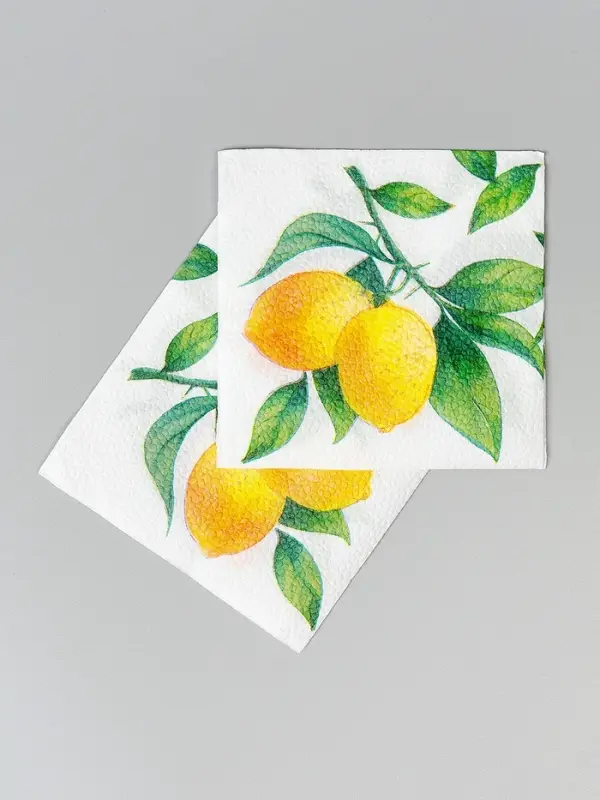 Лимон, салфетки  24х24 1сл 40 л "Desna Design"/32!!!, шт