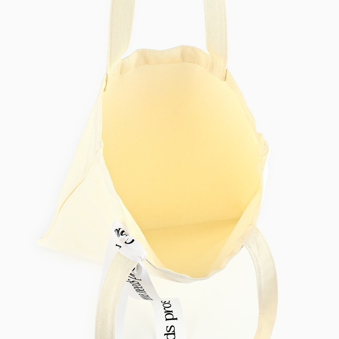 Шопер с лентой Prosecco, 35х0,5х40 см, цвет бежевый Шопер с лентой Prosecco, 35х0,5х40 см, цвет бежевый