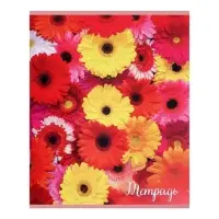 Тетрадь 96 листов в клетку &laquo;Цветы&raquo;, серые листы, МИКС