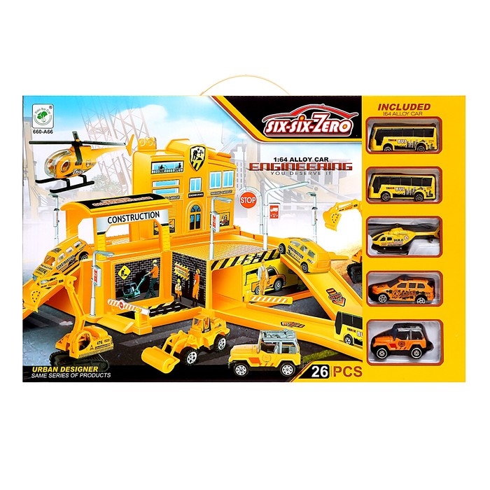 Парковка «Строительство здания», 4 машины + 1 вертолет Парковка «Строительство здания», 4 машины + 1 вертолет