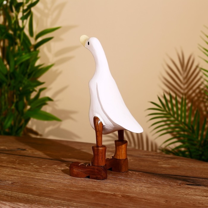 Сувенир "Утка белая" дерево 27 см