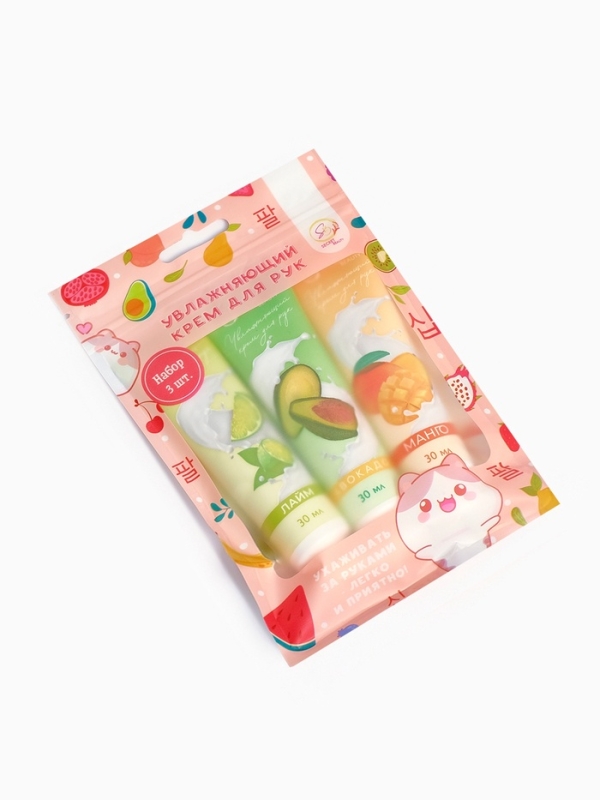 Крем для рук «Фруктовая вечеринка», набор 3 шт Крем для рук «Фруктовая вечеринка», набор 3 шт