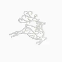 Ёлочные игрушки 2 шт. &laquo;Зимнее волшебство. Олень люкс&raquo; пластик, 11&times;11 см, белый