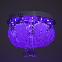 Люстра с ПДУ "Мускари" 3х40Вт E27+RGB хром 30х30х24 см BayerLux
