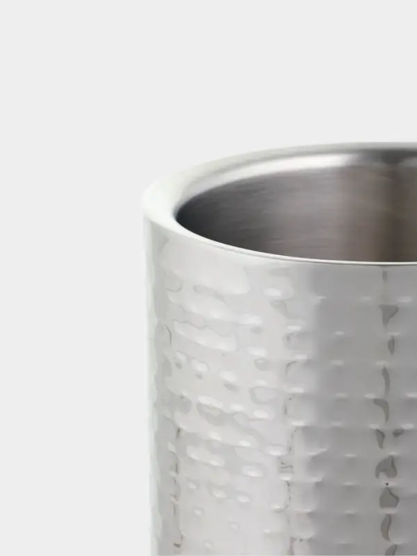 Ведро для льда с крышкой &laquo;Серебро&raquo;, 14.5&times;14.5&times;18 см, нержавеющая сталь