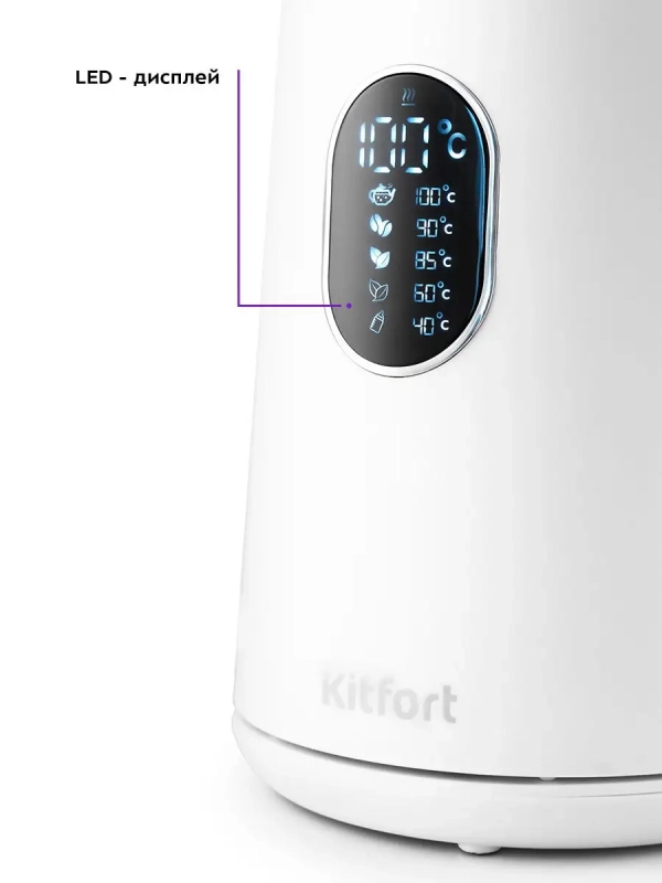 Чайник электрический металлический пластик КТ-6115 - 1.5 л