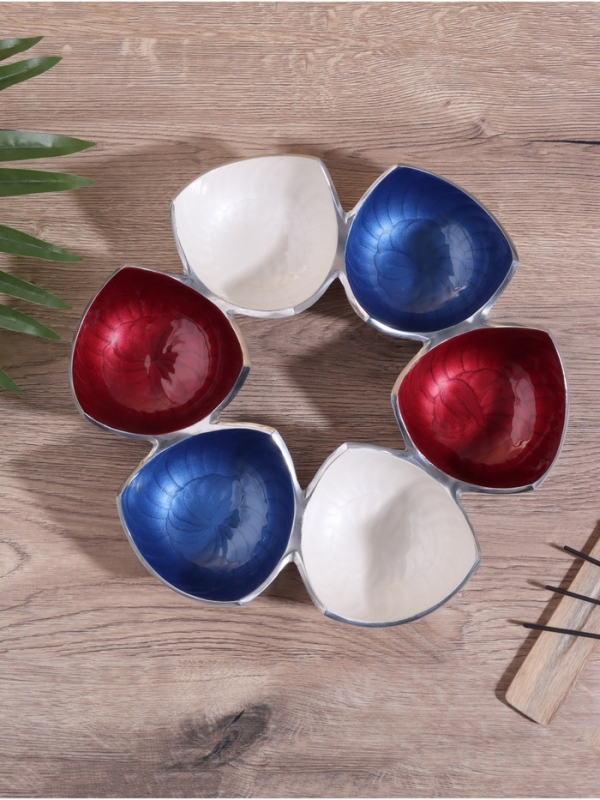 Менажница  Менажница "Триколор" алюминий 29х29х3,5 см