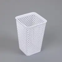 Корзины для хранения &laquo;Аура&raquo;, набор 4 шт.: 7.5&times;7.5&times;18 см, белые