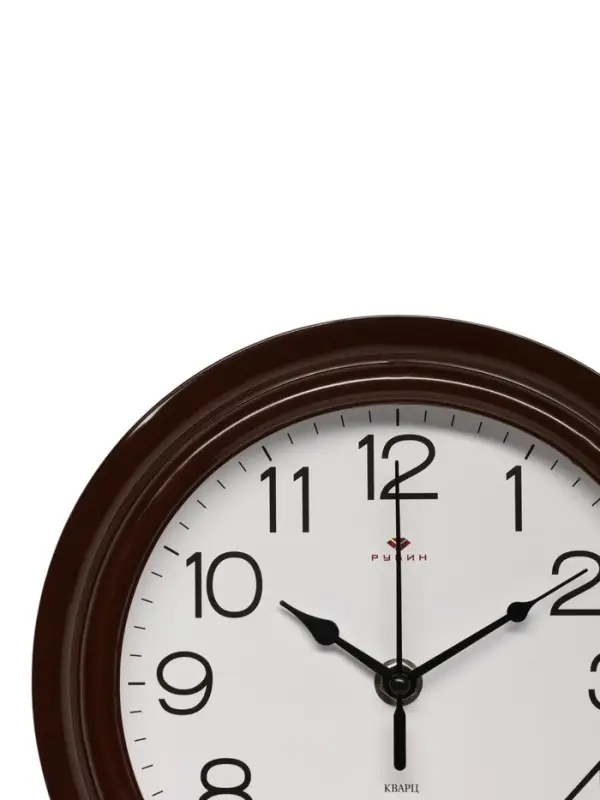 Часы настенные, интерьерные &laquo;Рубин&raquo;, d=21 см, коричневый корпус