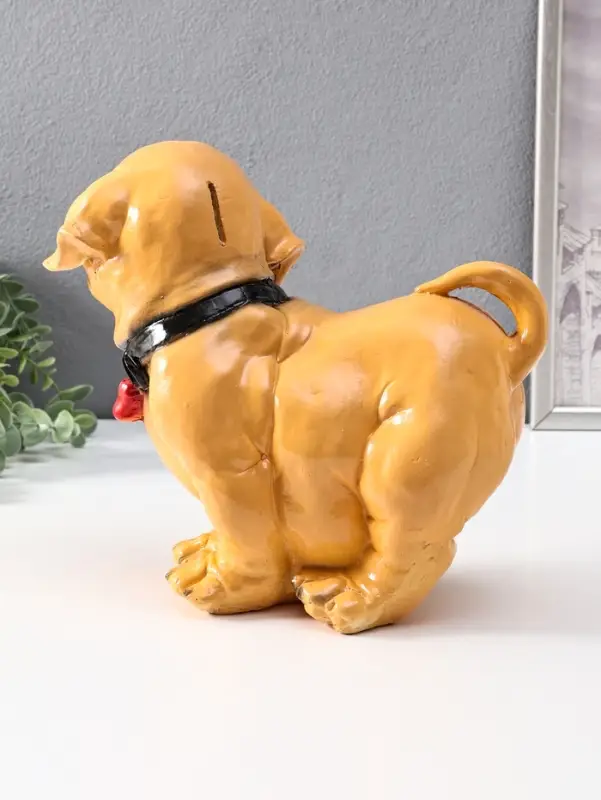 Копилка "Милый пёс" 30 см, бежевый