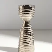 Подсвечник на 1 свечу &laquo;Зебра&raquo;, d=4 см, серебро, 6.5&times;6.5&times;18 см