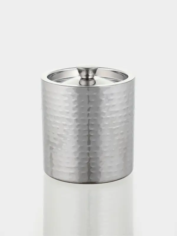 Ведро для льда с крышкой &laquo;Серебро&raquo;, 14.5&times;14.5&times;18 см, нержавеющая сталь