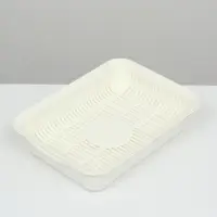 Туалет для кошек, 34.5&times;25.5&times;7.5 см, с сеткой, пластик, белый