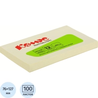 Стикеры КОМУС с клеев.краем 76х127 желтый 100л