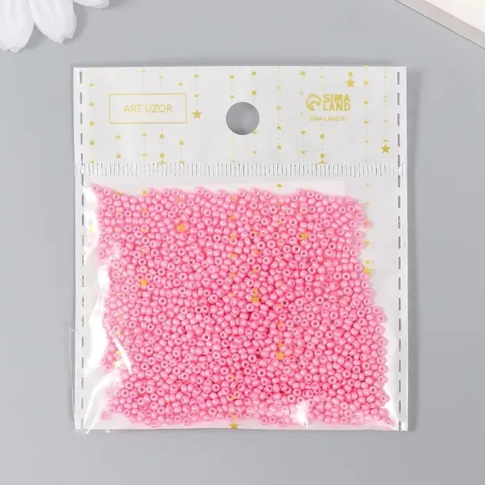 Бисер стекло 12/0 Бисер стекло 12/0 "Розовый щербет" 15 гр